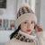 Hat Women's Autumn and Winter Korean Style Internet Celebrity Fleece-Lined Thickened All-Matching Hat Knitted Hat Houndstooth Wool Knitted Protective Bandana
