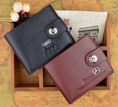 2021 Man's Wallet Short Suction Clasp Wallet Korean Student Men's Ultra-Thin Multi-Card-Slot Wallet License Plate Wallet