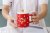 Fashion Polka Dot Lovers Ceramic Cup Love Mug Gold Water Cup Large Capacity Coffee Cup.