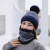 Hat Women's Autumn and Winter Korean Style Internet Celebrity Fleece-Lined Thickened All-Matching Hat Knitted Hat Two-Color Wool Knitted Cap Neck Protection