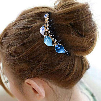 Hair Comb Hair Band Korean Hair Accessories Rhinestone Hair Comb Non-Slip Hairpin Hair Clip Headdress Ornament