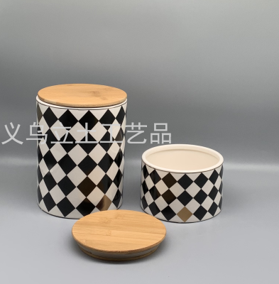 Gao Bo Decorated Home Daily Crafts Ceramic Sealed Can