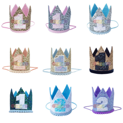 Birthday Party Decoration Supplies Crown Children Lace Crown Headband Hair Accessory Baby Birthday Photo Headdress