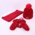 20 Winter New Children's Hat Scarf Gloves Three-Piece Set Male and Female Baby Thickened Warm Chenille Woolen Cap