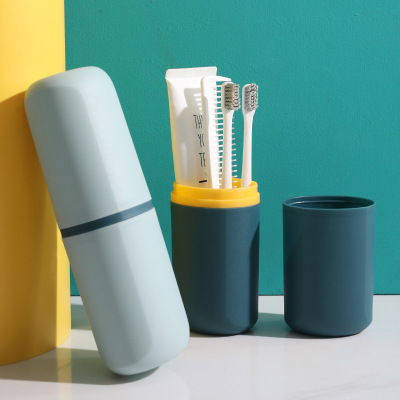Simple Home Travel Wash Cup Gargle Cup Toothbrush Cup Toothbrush Toothpaste Storage Box Tooth Set Box Portable Suit
