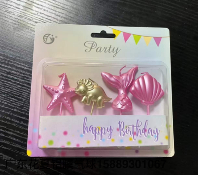 Golden Digital Candle 0-9 Digital Birthday Candle Cake Decoration Card Gold-Plated Candle PVC Boxed Candle