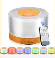 New 500ml Creative Colorful Wood Grain Ultrasonic Humidifier Large Capacity with Remote Control Humidifying Aromatherapy Nebulizer