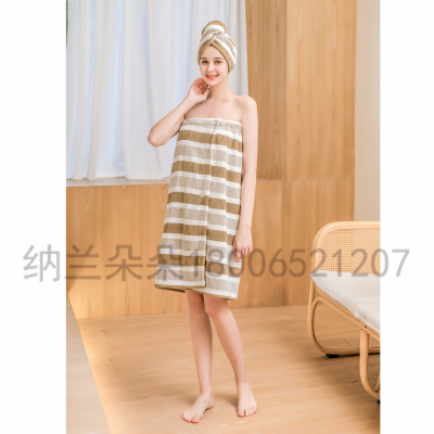 [Nalan Duoduo] Bath Towel Can Be Worn and Wrapped Bath Skirt Soft Skin-Friendly Water-Absorbing Quick-Drying Upgraded Version Anti-Exposure Headcloth