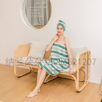 Bath Towel Can Be Worn and Wrapped Bath Skirt Soft Skin-Friendly Water-Absorbing Quick-Drying Upgraded Version Anti-Exposure plus Water-Absorbing Quick-Drying Quick-Drying Turban