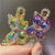 Exquisite Austrian Elements Crystal Barrettes Ding Clip Rhinestone High-End Headdress 8cm Butterfly Super Shiny Oversized Duckbill Clip