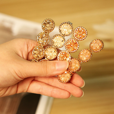 Korean Barrettes Side Clip Xuan Ya Crystal Trending Girl Rhinestone Bangs Rhinestone Bobby Pin