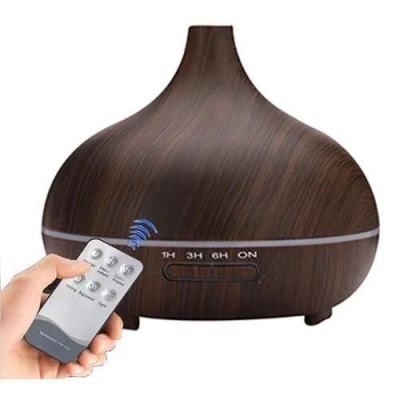 Cross-Border Hot 550ml Humidifier Ultrasonic Wood Grain Aroma Diffuser Creative Domestic Humidifier Remote Control Aroma Diffuser