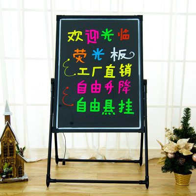 SOURCE Factory Charging Fluorescent Screen LED Luminous Blackboard Luminous Billboard Stall Advertising Panel Free Bracket Free Shipping