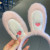 Korean Style Internet Celebrity Rabbit Ears Hair Hoop Sweet Cute Adult Headdress Student Washing Face Hair Band Female Outing Cute Headband