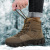 Cross-Border Winter plus Size Cotton Shoes Men's Outdoor High-Top Fleece-Lined Warm Snow Boots Men's Non-Slip Hiking Shoes Factory Direct Sales