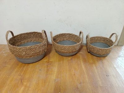 Pastoral Flower Basket Wicker Woven Basket Storage Straw Willow European Style Bamboo Flower Pot