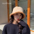 Autumn and Winter Bucket Hat Fisherman Korean Style Artistic Gold Silk Mink Fur Flanging Bucket Hat Sun Protection Sun Shade Fashion All-Match Hat