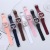 Women's Watch Colorful Silicone Strap round Watch Retro Three-Eye Printing Pointer Quartz Wrist Watch reloj