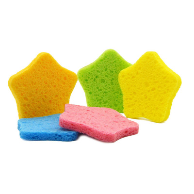 Wholesale Cellulose Sponge XINGX Shape German Fiber Cellulose Sponge Makeup Remover Wood Pulp Sponge Puff Cleaning Facial Cleaning Puff