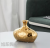 Electroplated Ceramic Vase Golden Decoration Home Model Room Living Room Light Luxury Flower Arrangement Table-Top Decoration