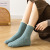 SocksCoral Fleece Socks Women's Fleece-Lined Thickened Solid Color Autumn and Winter Home Sleep Postpartum Confinement Lint-Free Warm Floor Socks