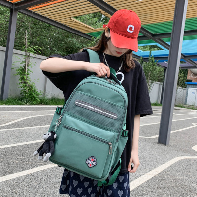 Foreign Trade New Junior High School and Elementary School Students Schoolbag Burden Reduction Simple Backpack Oxford University Leisure City Diaper Bag Tide