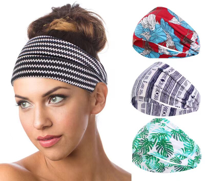 Amazon Quality Supply Exercise Hair Band Widened Headband Women's Scarf Hairband Decoration JD-1001F H