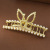 Summer Korean Style Shark Clip Women's Golden Pearl Diamond-Embedded Cute Rabbit Ear Back Head Updo Side Clip Hairpin