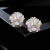 Korean Elegant White Pearl Beautiful Flowers Stud Earrings for Women New Trendy Sterling Silver Needle All-Matching Niche Design Earrings