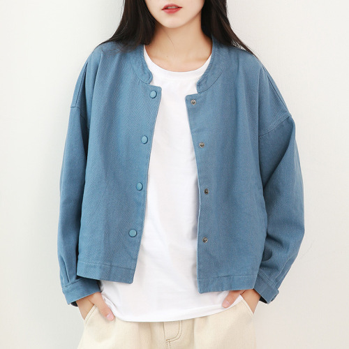 workwear jacket women‘s spring and autumn short all-matching jacket women‘s korean-style women‘s jacket one-piece delivery