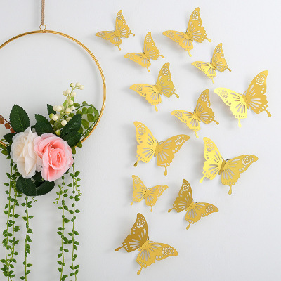 3D Three-Dimensional Simulation Butterfly Home Decoration Wall Living Room Simple Creative DIY Stickers