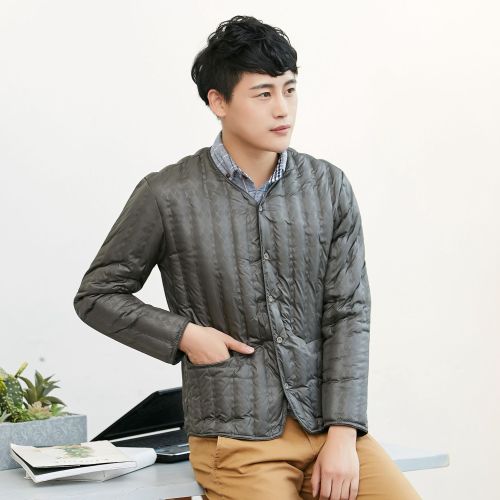 shan xuan seamless men‘s down liner winter long-sleeved jacket men‘s down jacket high-end 80% velvet 7005