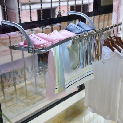 Stainless Steel Multi-Purpose Drying Rack Clothes Hanger Radiator Drying Rack Balcony Bathroom Window Sill Clothes Hanger