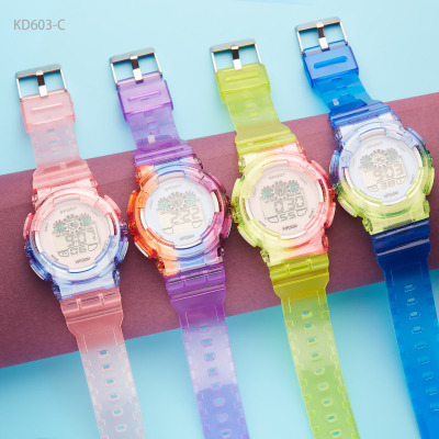 Kids Watch Colorful Children's Watch Student Electronic Watch Preppy Style Multifunctional Luminous Waterproof Electronic Watch