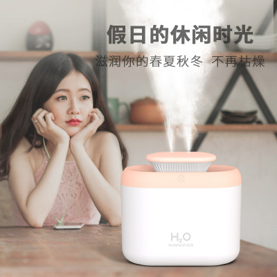 Double Spray Humidifier Household Small Mini Car USB Portable Air Purification Humidifier