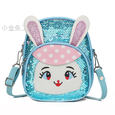 Cross-Border Foreign Trade Rabbit Children's Schoolbag Amazon Hot Embroidered Backpack Student Children's Sequined Backpack