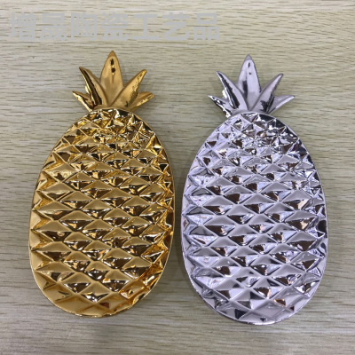 Pineapple Plate Ceramic Decorative Plate Can Be Used as Accessories