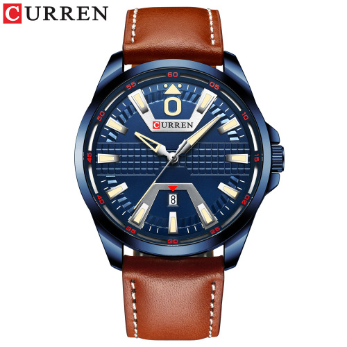 Curren/Caren 8379 Men‘s Watch waterproof Quartz Belt Watch Business Men‘s Watch Calendar Watch