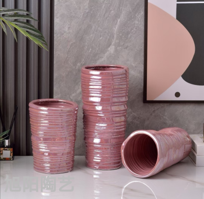 Creative Ceramic Vase Colorful Glaze Bright Home Decoration Ceramic Vase Decoration