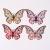3D Three-Dimensional Butterfly Wall Sticker Cute Creative Double-Sided Bright Simulation Butterfly Background Wall Decorative Jewelry Wholesale