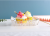 Creative Golden Trim Transparent Square Ice Cream Glass Plate Nordic Ins Fruit Plate Snack Dish Salad Bowl