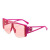 2021 New Style Head Large Frame One-Piece Sunglasses European and American Trendy Unique Sunglasses Men's and Women's Cross-Border One-Piece Glasses