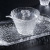 Japanese-Style Household Gold-Painted Ice Dew Glass Tea Set Transparent Cover Teacup Tea Set Kung Fu Tea Set Wholesale