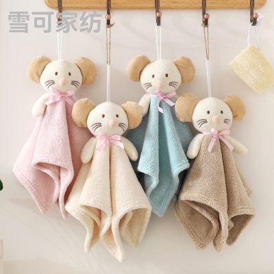 Hand Towel Mouse Shape Towel Hanging Bathroom Decoration Absorbent Towel 41 × 36cm