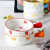 Nordic tableware ceramic handle bowl household oven baking bowl with handleCute Orange Plate
