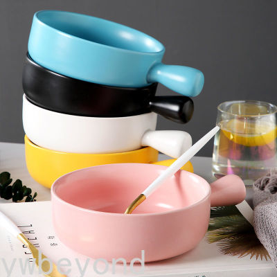 Baking Pan Nordic Style Baking Baking Bowl Spaghetti Plate with Handle Simple Home Tableware Noodle Bowl Salad Bowl