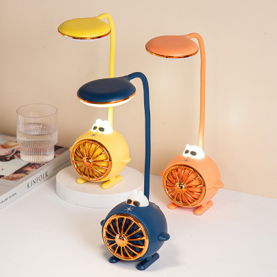 New Cartoon Table Lamp Cute Pet Pilot Dormitory Lamp USB Charging Portable Creative Learning Gift Customization