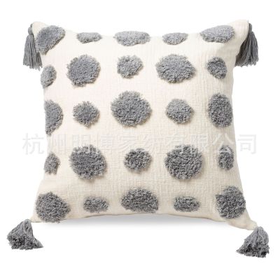 Amazon Christmas Hot Bohemian Style Tufted Throw Pillow Cushion Cover Foreign Trade Pattern without Core