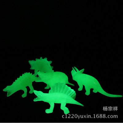 Luminous Happy Zoo/Dinosaur Static Plastic Model School Peripheral Hanging Board Toys Wholesale