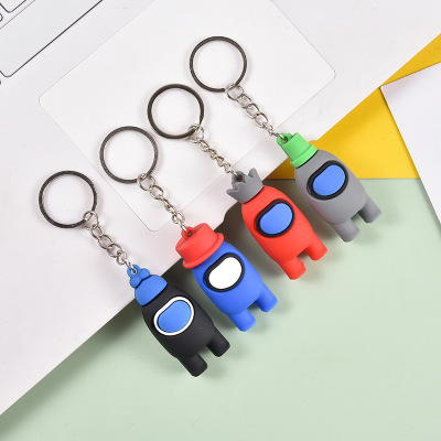Korean Cartoon Flexible Rubber Key Chain Automobile Hanging Ornament Key Ring Ornaments Student Bag Gift Keychain Wholesale